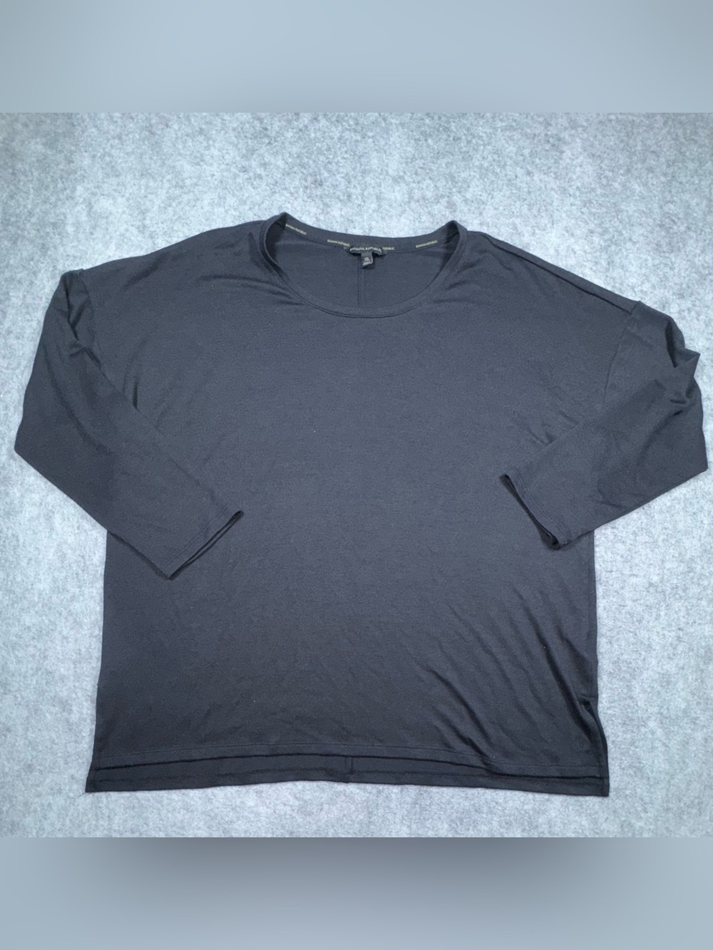 Banana Republic Women's Black Drop-Shoulder Long Sleeve Top Size XXL